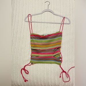 Princess Polly Sutton Top Multi- Crochet